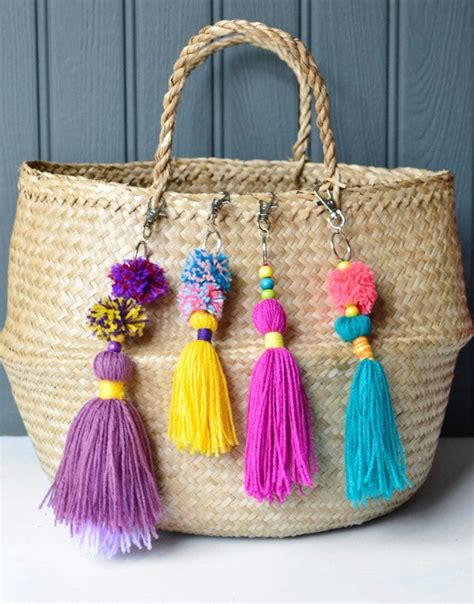 Fabulous Tasseled Pom Pom Bag Charm Tutorial Moonbeams And Mayhem
