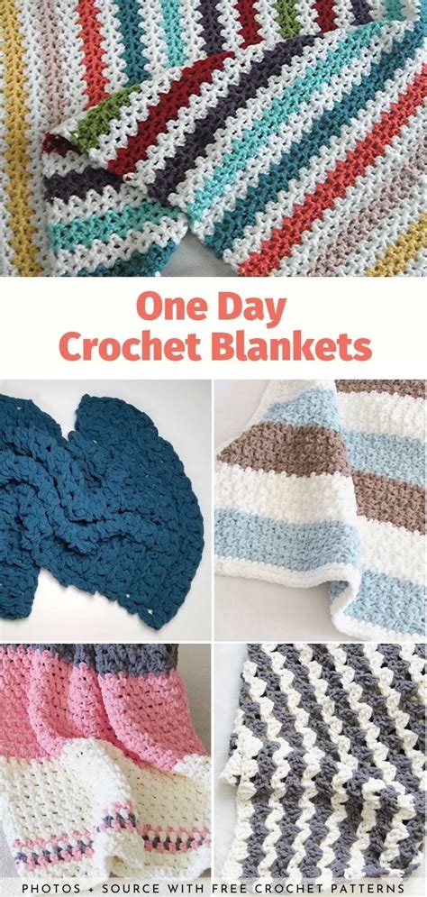 One Day Crochet Blankets Crochet Patterns Free Blanket Quick Crochet