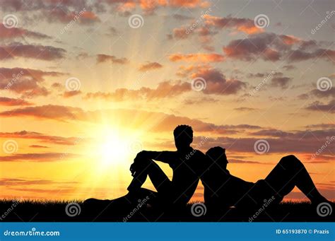 Silueta Del Gay Dos Foto De Archivo Imagen De Homosexual 65193870