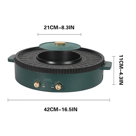 Hot Pot With Grill In Electric Hot Pot Grill Cooker With Dual Temperature Control For