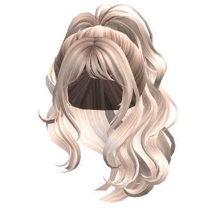 Voluminous Ponytail Platinum Blonde Roblox