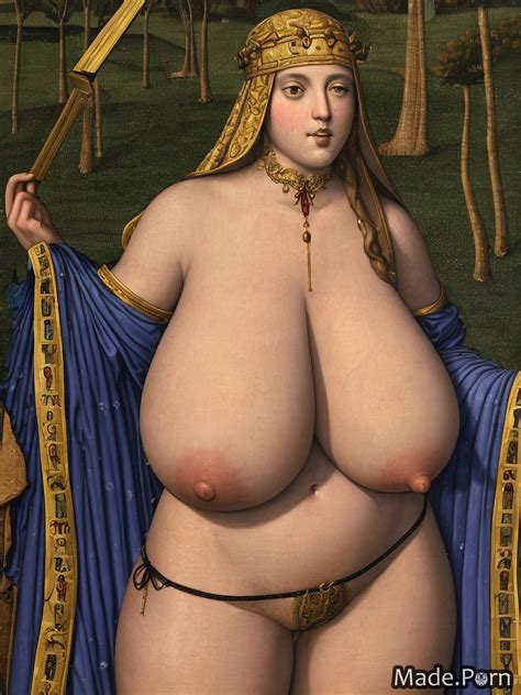 Porn Image Of Gothic Fat Topless Woman Thighs Partially Nude Close Up Created By AI