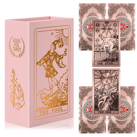 Buy Tarot Cardsgold Tarot Cards With Guide Book Waterproof And