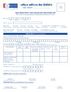 Rbb Kyc Form Fill And Sign Printable Template Online