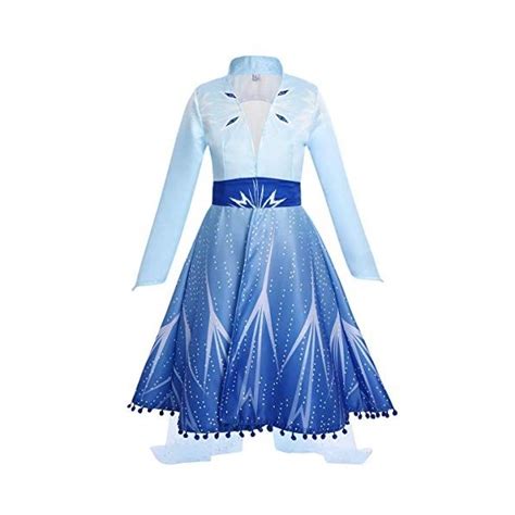 IBTOM CASTLE Princesse Fille Anna Costume Reine Des Neiges Robe Pou