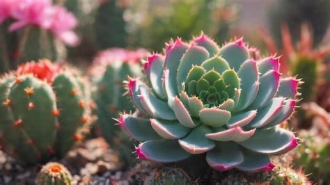 Premium Photo Macro Photo Of Succulent Cactaceae Or Cacti Blooming