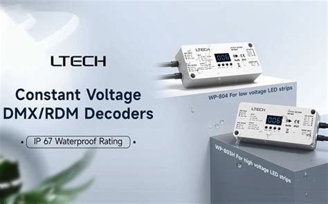 Waterproof DMX RDM CV Decoder WP 803H For High Voltage LED Strips CV