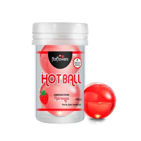 Bolinhas Explosivas Hot Ball Lubrificante Intimo Morango SexyGirl