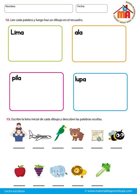 La Letra L Lecto Escritura “material De Aprendizaje” Material De Aprendizaje Plastic