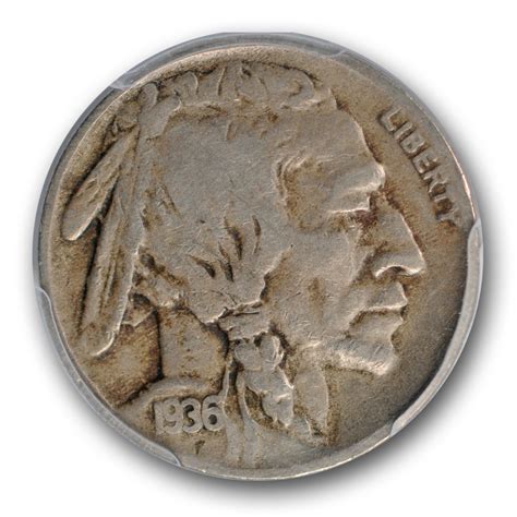 1936 D Three Legged 3 12 Legs Buffalo Nickel Pcgs Vf Very Fine Details