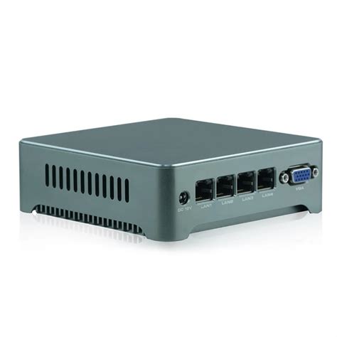 Barebone mini pc J1900 Quad core 4 LAN Mini firewall Desktop Computer ...