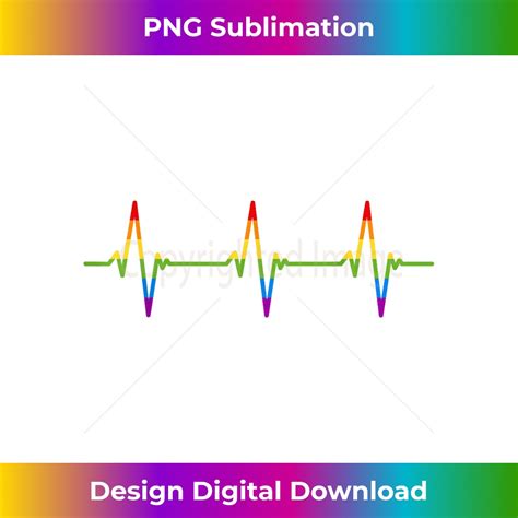 Rainbow Flag LGBT Heartbeat Gay Pride Parade 2 PNG Sublima Inspire Uplift