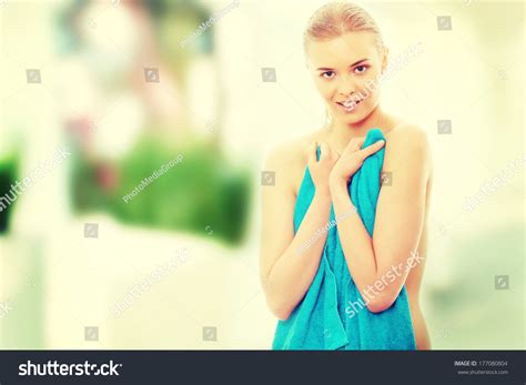 Portrait Beautiful Naked Woman Covering Her Stock Photo Edit Now