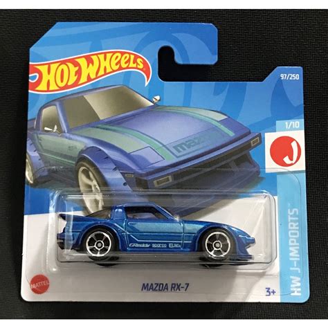 風火輪 hot wheels 馬自達 mazda rx 7 rx 7 jdm 日本 藍色 普卡 短吊卡 蝦皮購物