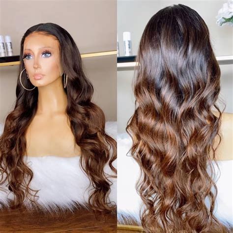 Amazon Ombre Blonde Body Wave 13x6 Lace Front Human Hair Wigs HD Transparent Lace 1B30