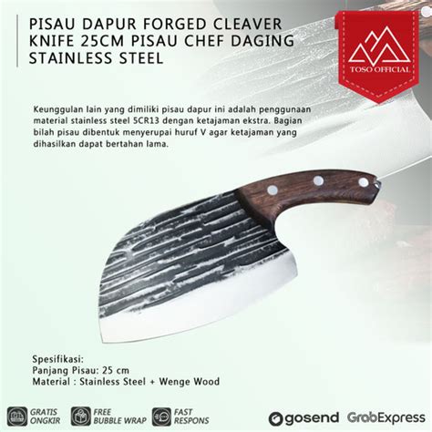 Jual Pisau Dapur Golok Daging Tulang Japanese Chef Knife Tajam Pisau