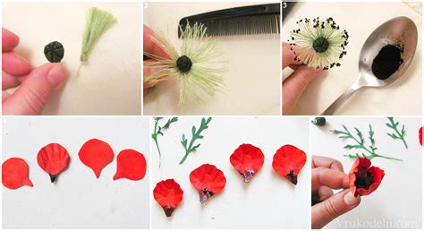 Мак из акварельной бумаги / Цветы из бумаги / В рукоделии