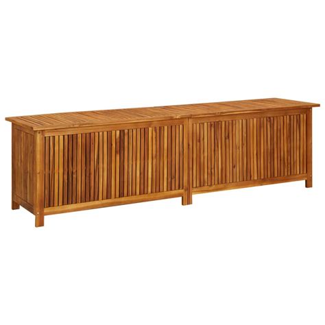 Vidaxl Patio Storage Box Cushion And Blanket Outdoor Garden Solid Wood