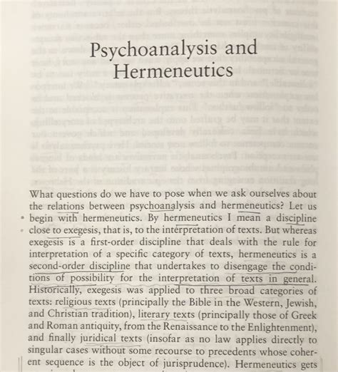 Paul Ricœur Four Psychoanalytic Criteria Ii Intersubjectivity