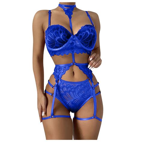 Solid Color Sexy Lace Underwear Bra Briefs Sexy Lingerie 3 Piece Set Underwear And Women