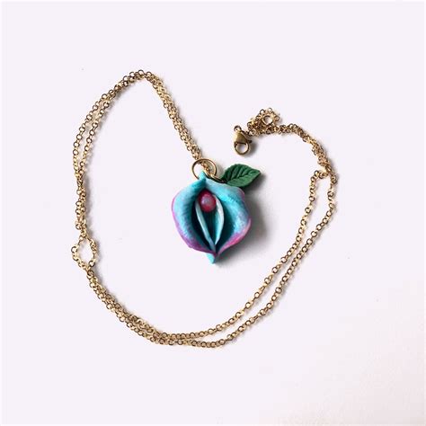 Flower Vulva Necklace Vagina Art Yoni Art Yoni Necklace Feminist Jewelry Empowerment