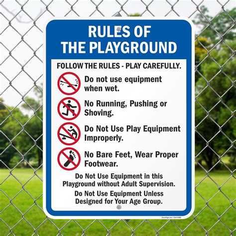 Playground Signs Playground Safety Sign Playground Sa