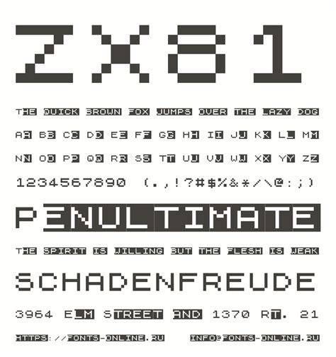 Zx81 Font