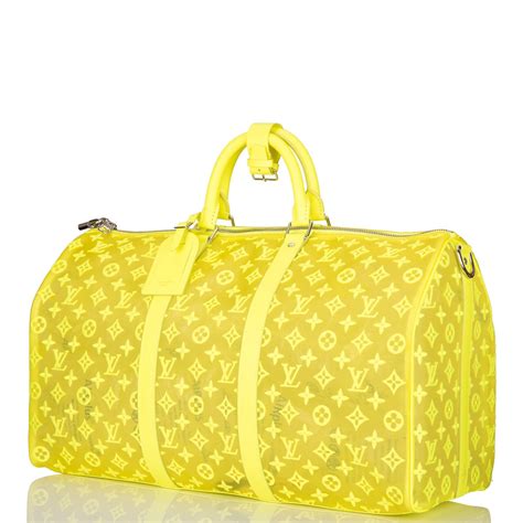 Louis Vuitton Duffle Bag Neon Yellow Strapping Paul Smith