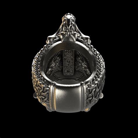 Nordic ViKing Skull Ring Sterling Silver – Geoff Thomas Designs