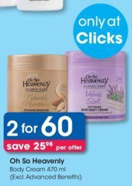 Oh So Heavenly Body Cream2 X 470ml Offer At Clicks