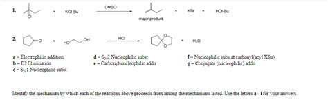 Solved Dmso Kbr Hot Bu Ci Major Product Hci O Ho A Chegg