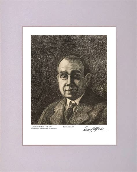 J. Gresham Machen, Portrait Etching — DANIEL HILL RIEDEL