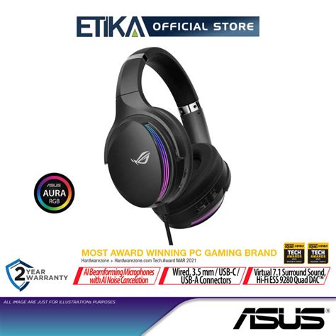 Asus Rog Fusion Ii 500 Gaming Headset 71 Virtual Surround Rgb Light