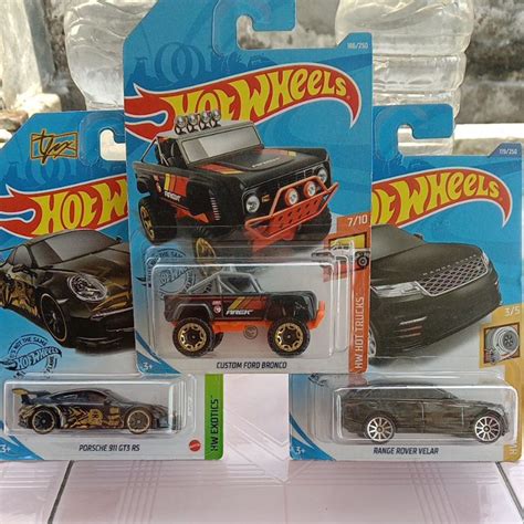 Jual Hotwheels Porsche 911 Gt3 Rs Hitam Hot Wheels Range Rover Velar Hitam Ford Bronco Thr Hitam