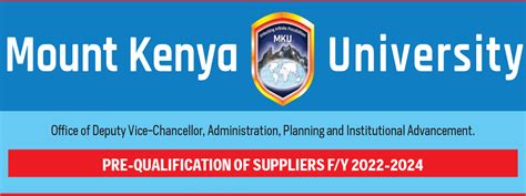 Pre Qualification Of Suppliers Fy 2022 2024 Mount Kenya University