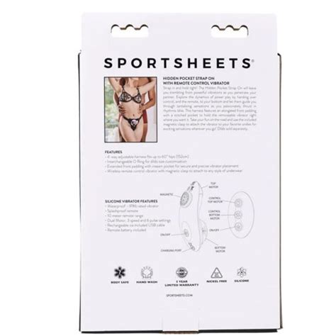 Sportsheets Hidden Pocket Strap On With Remote Control Vibrations Sex Toys At Adult Empire