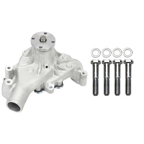 Small Block Chevy Aluminum Water Pump Long Wchrome Bolts