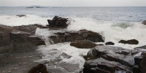 Rocky Coastline Acadia National Park Maine Stock Photo Image Of