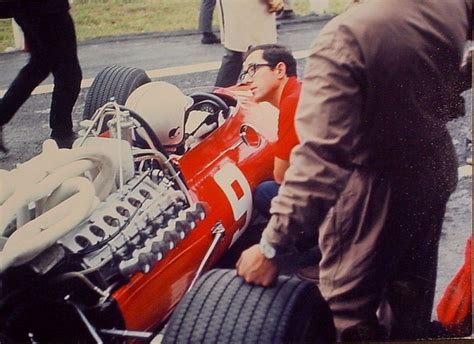 1967 Watkins Glen Us Gp Chris Amon And Mauro Forghieri Ferrari Pits