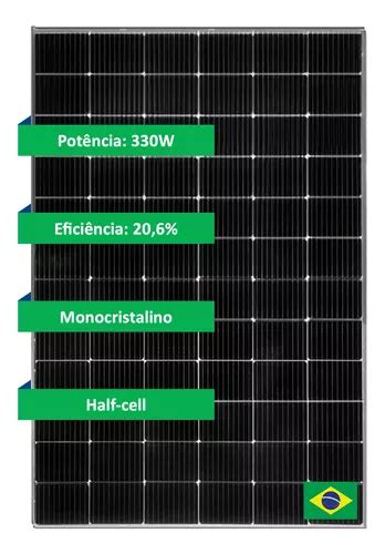 Placa Solar 330w Monocristalino Half cell Inmetro Inohouse Frete grátis