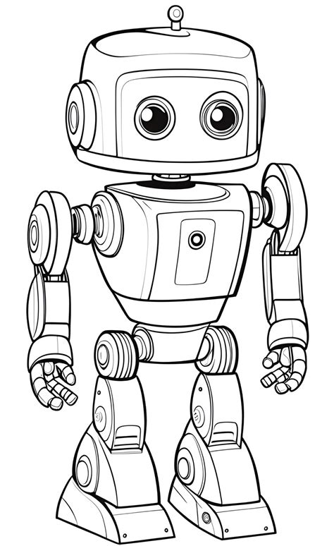 Simple Robot Coloring Pages For Kids EĞİtİm KÜltÜr