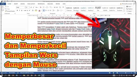 Cara Memperbesar Dan Memperkecil Tampilan Ms Word Dengan Mouse Mudah