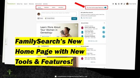 familysearch updates tools  features  home page