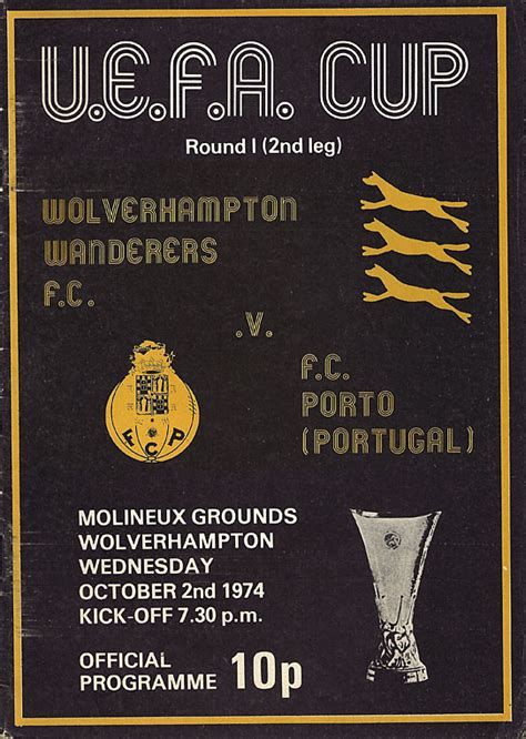 Uefa Cup Wolves Football Programmes