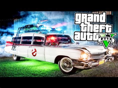 GTA V PC MODS COCHE INCREIBLE DE LOS CAZAFANTASMAS RUEDAS CROMADAS