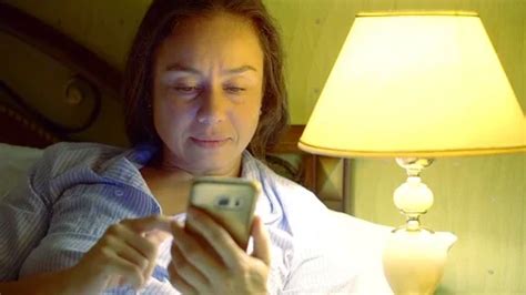 Lovely Brunette Woman Lying In Bed And S Stock Video Pond