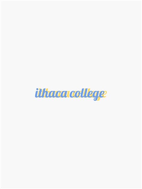 Ithaca College Design With School Colors Sticker For Sale By Zoeleah