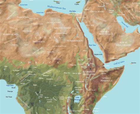 Africa Map With Countries And Capitals Gis Geography
