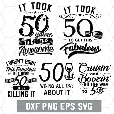 Funny 50th Birthday 50 Years Svg Birthday 50 Png Digital Download