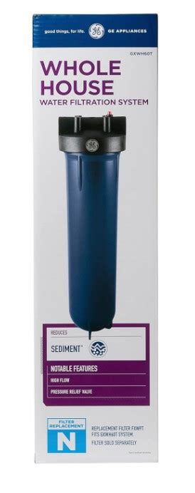 Gxwh60T Whole House High Flow Water Filtration System Ge Haier